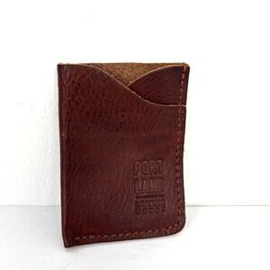 Portland Leather Goods WHISKEY Brown Card Holder Case Slim Wallet